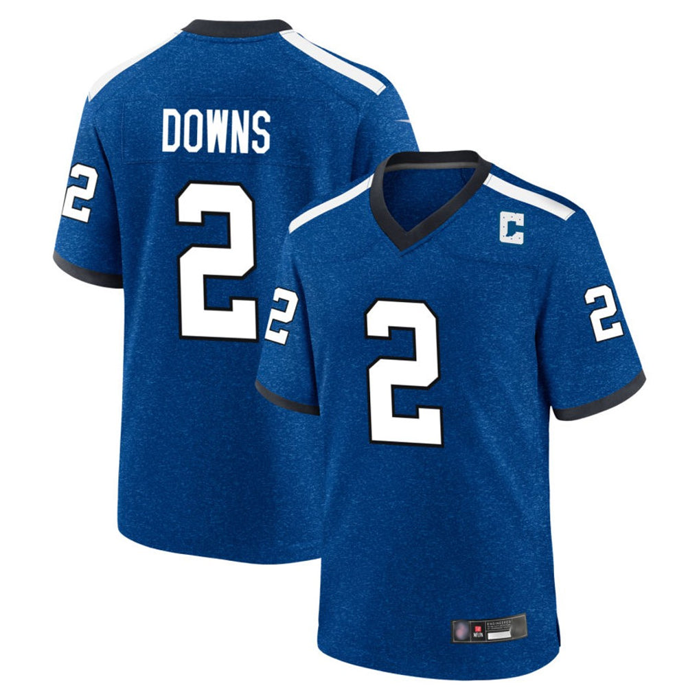 IN.Colts #2 Josh Downs Player Royal Alternate Indiana Nights Home Game STECN Stitched Jerseys