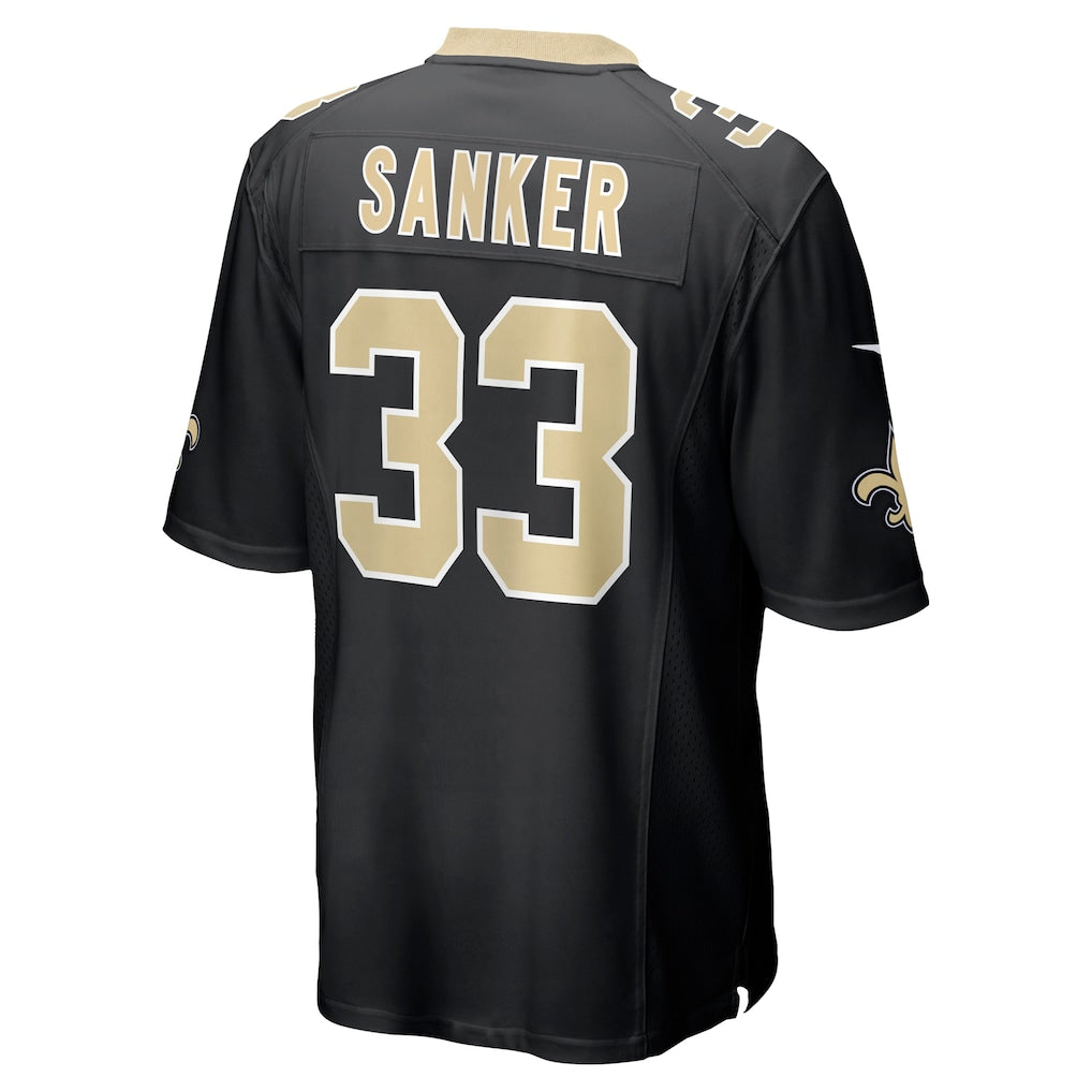 STECN NO.Saints #33 Jonas Sanker Black Team Game Jersey