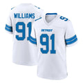 D.Lions #91 Tyleik Williams Player White Alternate Home Game STECN Stitched Jerseys
