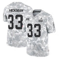 C.Browns #33 Ronnie Hickman Player Arctic Camo Salute to Service Limited Home Game STECN Stitched Jerseys