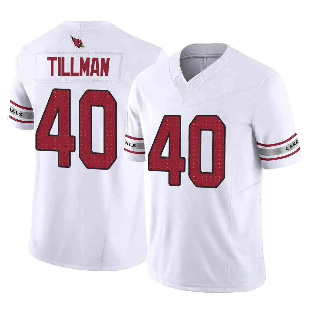 A.Cardinals #40 Pat Tillman Player White Vapor F.U.S.E. Limited Home Game STECN Stitched Jerseys