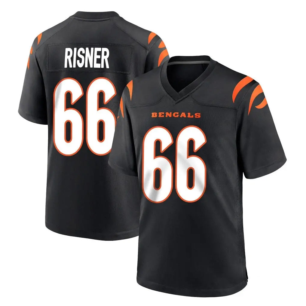 C.Bengals #66 Dalton Risner Player Black Home Game STECN Stitched Jerseys