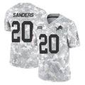 D.Lions #20 Barry Sanders Player Arctic Camo Salute To Service Limited STECN Stitched Jerseys