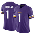 M.Vikings #1 Kyler Murray Player Purple Limited Vapor F.U.S.E. Home Game STECN Stitched Jerseys
