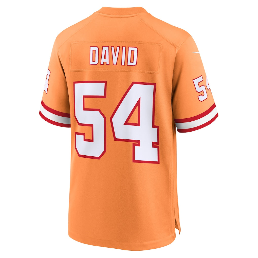 STECN TB.Buccaneers #54 Lavonte David Orange Throwback Game Jersey
