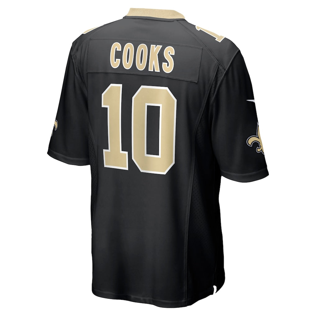 STECN NO.Saints #10 Brandin Cooks Black Team Game Jersey