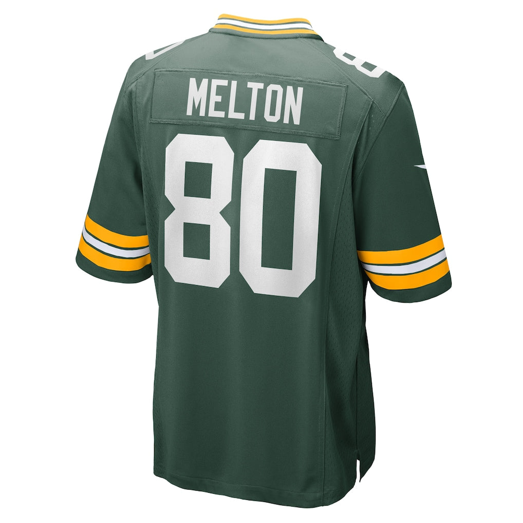 STECN GB.Packers #80 Bo Melton Green Home Game Player Jersey