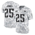 NE.Patriots #25 Marcus Jones Player Arctic Camo Salute To Service Limited Game STECN Stitched Jerseys