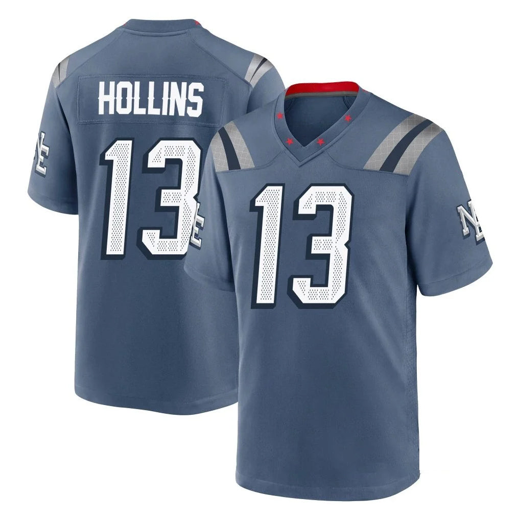 NE.Patriots #13 Mack Hollins Player Blue Rivalries Collection Home Game STECN Stitched Jerseys