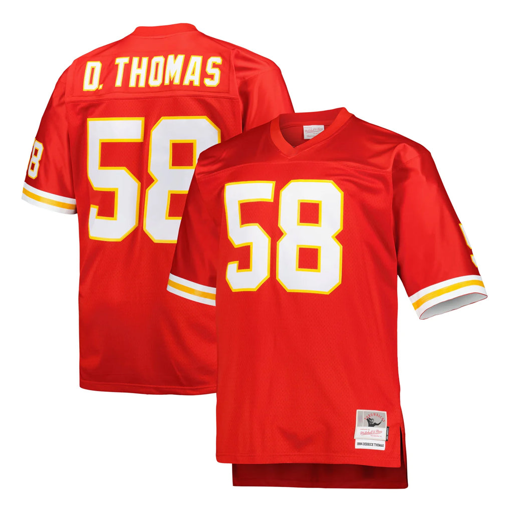 KC.Chiefs #58 Derrick Thomas Player Red Mitchell & Ness 1994 Throwback Retired STECN Stitched Jerseys