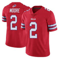 B.Bills #2 DJ Moore Player Red Vapor Untouchable Limited STECN Stitched Jerseys