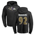B.Ravens #92 Nnamdi Madubuike Player Black Pullover Hoodie STECN Stitched Jerseys
