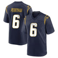 LA.Chargers #6 Denzel Perryman Player Navy Home Game STECN Stitched Jerseys
