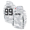 NY.Jets #99 T'Vondre Sweat Player Arctic Camo Salute to Service Pullover Hoodies Limited Game STECN Stitched Jerseys