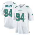 M.Dolphins #94 Jordan Phillips Player White Home Game STECN Stitched Jerseys