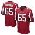 A.Falcons #65 Matthew Bergeron Player Red Color Vapor Home Game STECN Stitched Jerseys