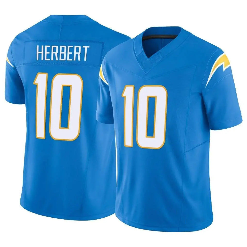 LA.Chargers #10 Justin Herbert Player Blue Limited Vapor F.U.S.E. Home Game STECN Stitched Jerseys