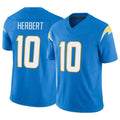 LA.Chargers #10 Justin Herbert Player Blue Limited Vapor F.U.S.E. Home Game STECN Stitched Jerseys