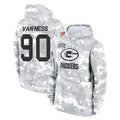 GB.Packers #90 Lukas Van Ness Player Arctic Camo Salute to Service Hoodies Limited Game STECN Stitched Jerseys
