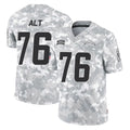 LA.Chargers #76 Joe Alt Player Arctic Camo Salute To Service Limited Game STECN Stitched Jerseys