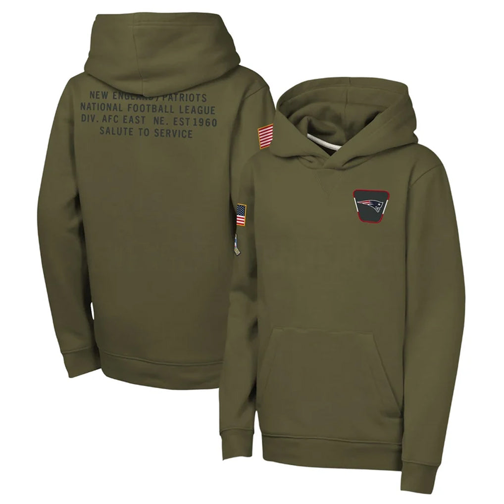 NE.Patriots ## Patriots Blank Player Olive Salute to Service Pullover Hoodies Limited STECN Stitched Jerseys