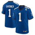 IN.Colts #1 Sauce Gardner Player Royal Alternate Indiana Nights Home Game STECN Stitched Jerseys