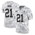 NO.Saints #21 Justin Reid Player Arctic Camo Salute To Service Limited Game STECN Stitched Jerseys