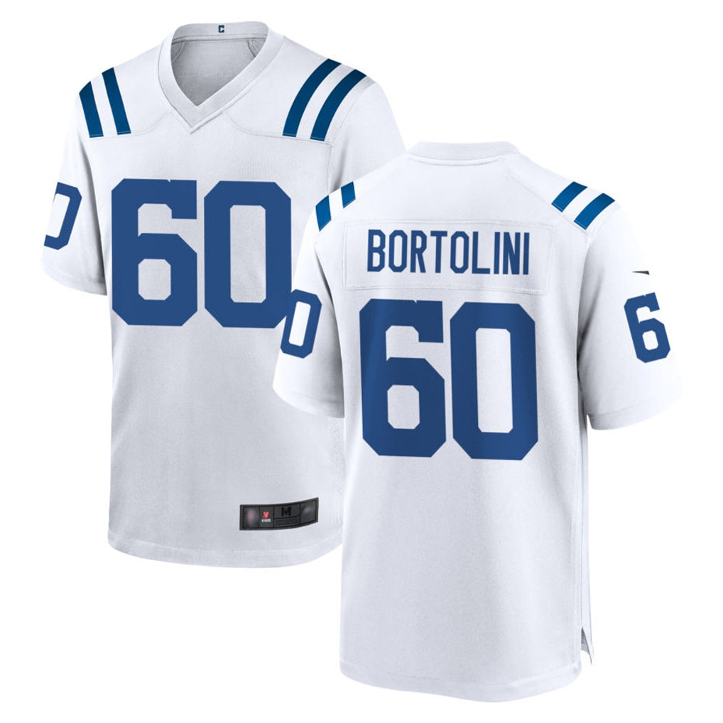 IN.Colts #60 Tanor Bortolini Player White Home Game STECN Stitched Jerseys