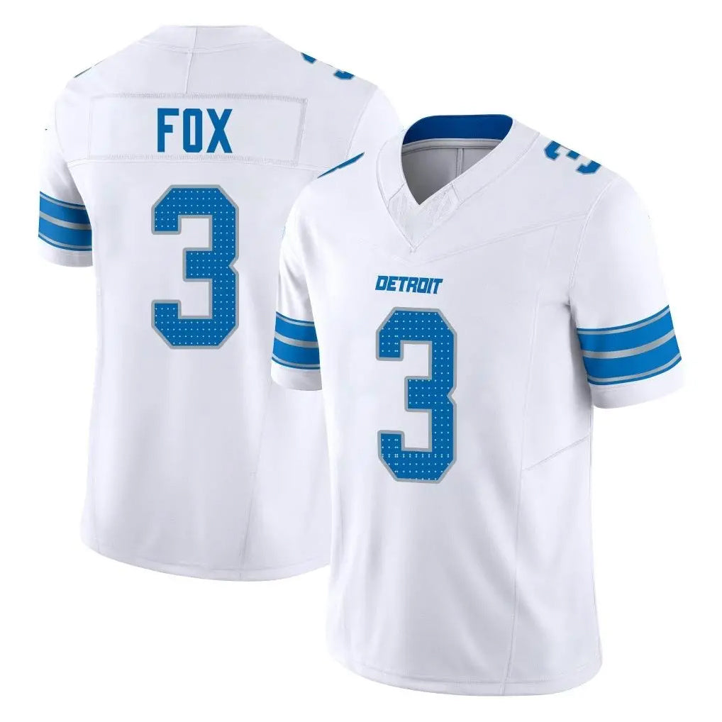 D.Lions #3 Jack Fox Player White Limited Vapor F.U.S.E. Alternate Home Game STECN Stitched Jerseys