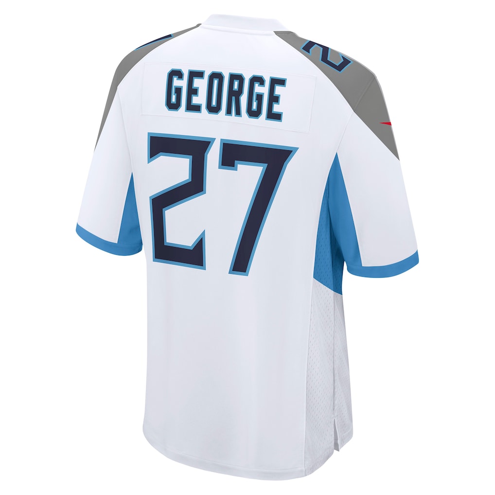 STECN T.Titans #27 Eddie George White Retired Player Game Jersey