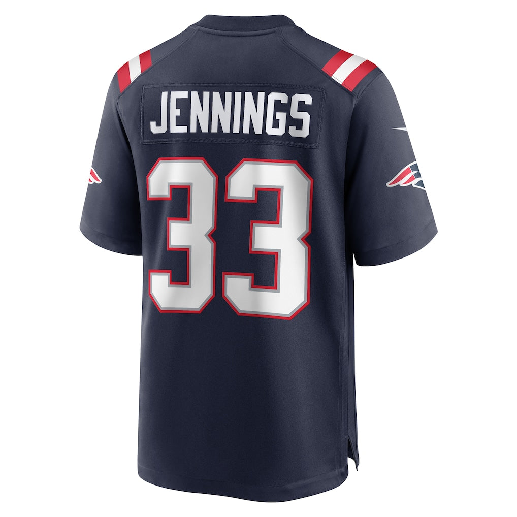 STECN NE.Patriots #33 Anfernee Jennings Navy Team Game Jersey