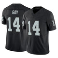 LV.Raiders #14 Matt Gay Player Black Limited Vapor F.U.S.E. Home Game STECN Stitched Jerseys