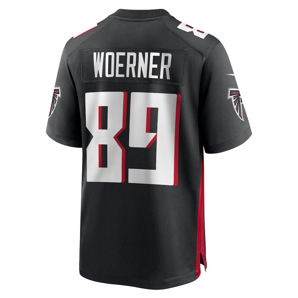 STECN A.Falcons #89 Charlie Woerner Black Team Game Jersey
