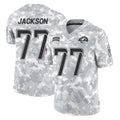 LA.Rams #77 Alaric Jackson Player Arctic Camo Salute To Service Limited Game STECN Stitched Jerseys
