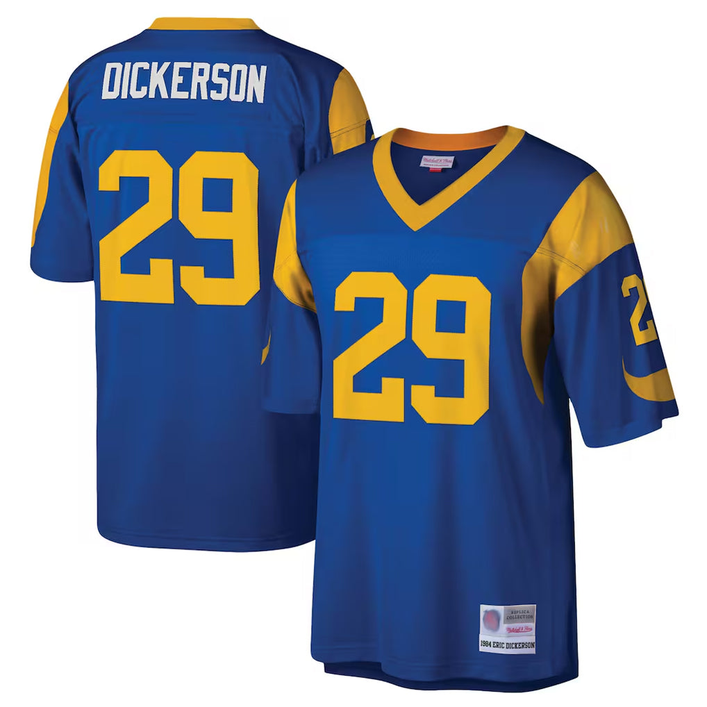 LA.Rams #29 Eric Dickerson Player Royal Mitchell & Ness Legacy Replica STECN Stitched Jerseys