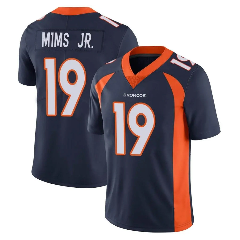 D.Broncos #19 Marvin Mims Jr. Player Navy Vapor Untouchable Limited Game STECN Stitched Jerseys