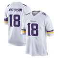 M.Vikings #18 Justin Jefferson Player White Home Game STECN Stitched Jerseys