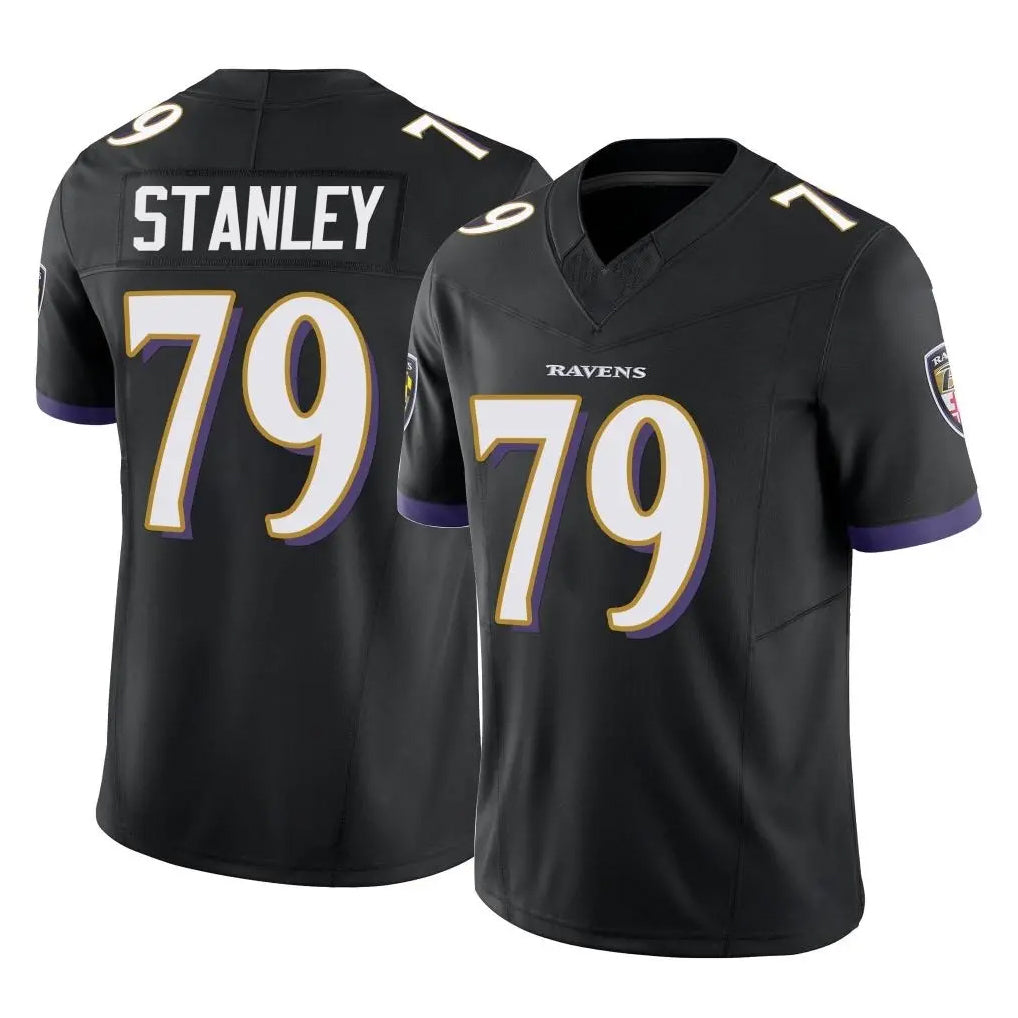 B.Ravens #79 Ronnie Stanley Player Black Vapor F.U.S.E. Limited STECN Stitched Jerseys