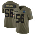 IN.Colts #56 Quenton Nelson Player Olive 2025 Salute To Service Limited Game STECN Stitched Jerseys