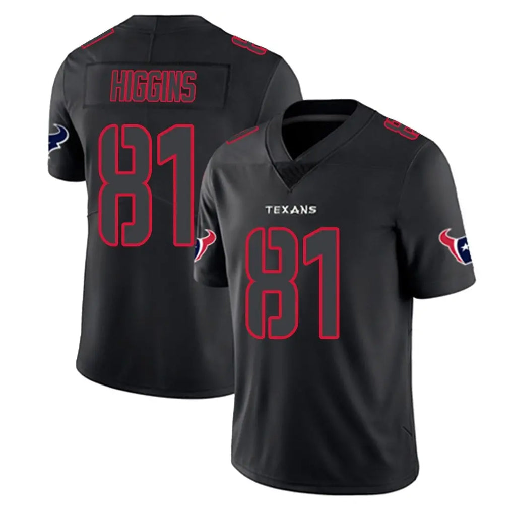 H.Texans #81 Jayden Higgins Player Black Impact Limited Game STECN Stitched Jerseys