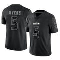 S.Seahawks #5 Jason Myers Player Black Limited Reflective Home Game STECN Stitched Jerseys