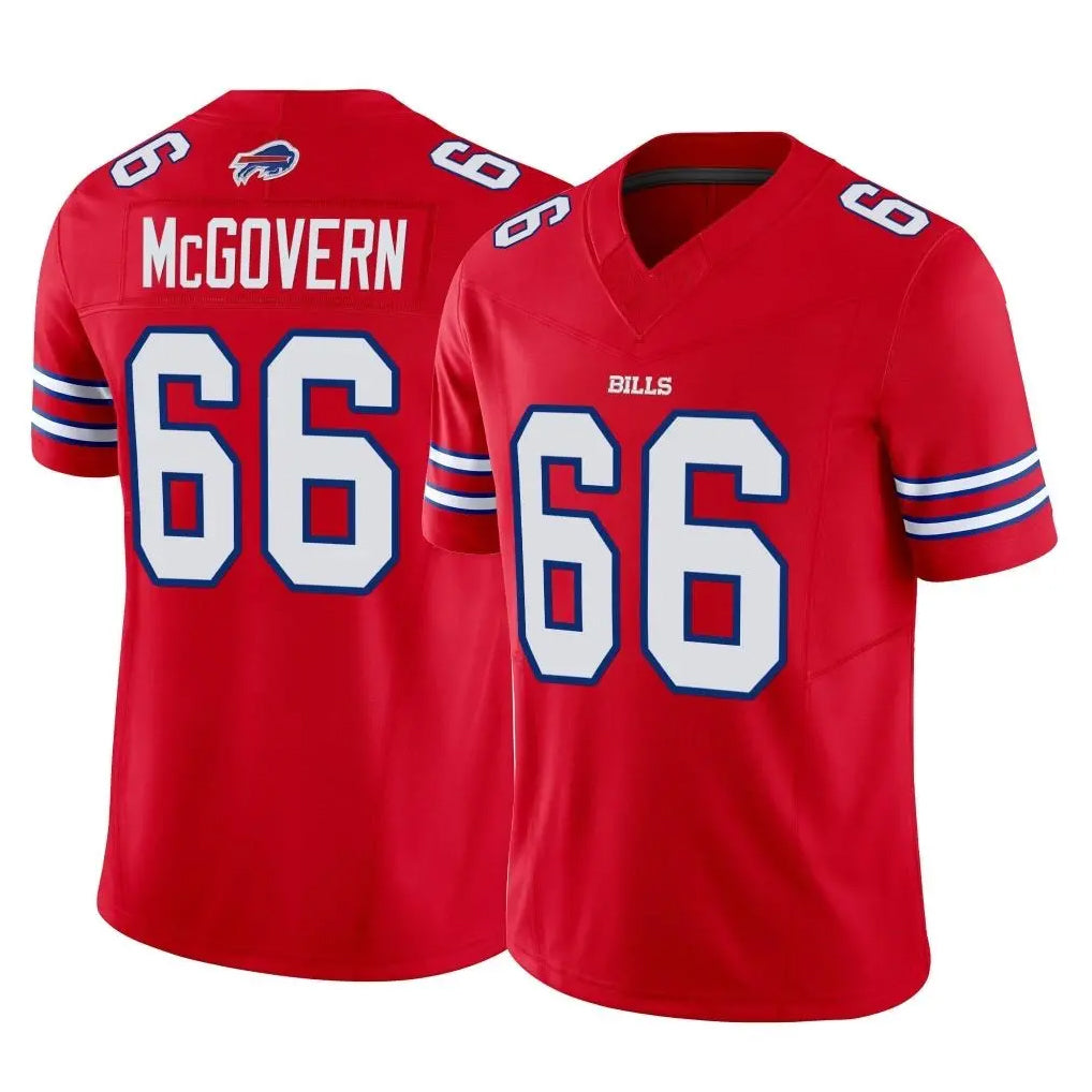 B.Bills #66 Connor McGovern Player Red Vapor F.U.S.E. Jersey Limited Home Game STECN Stitched Jerseys