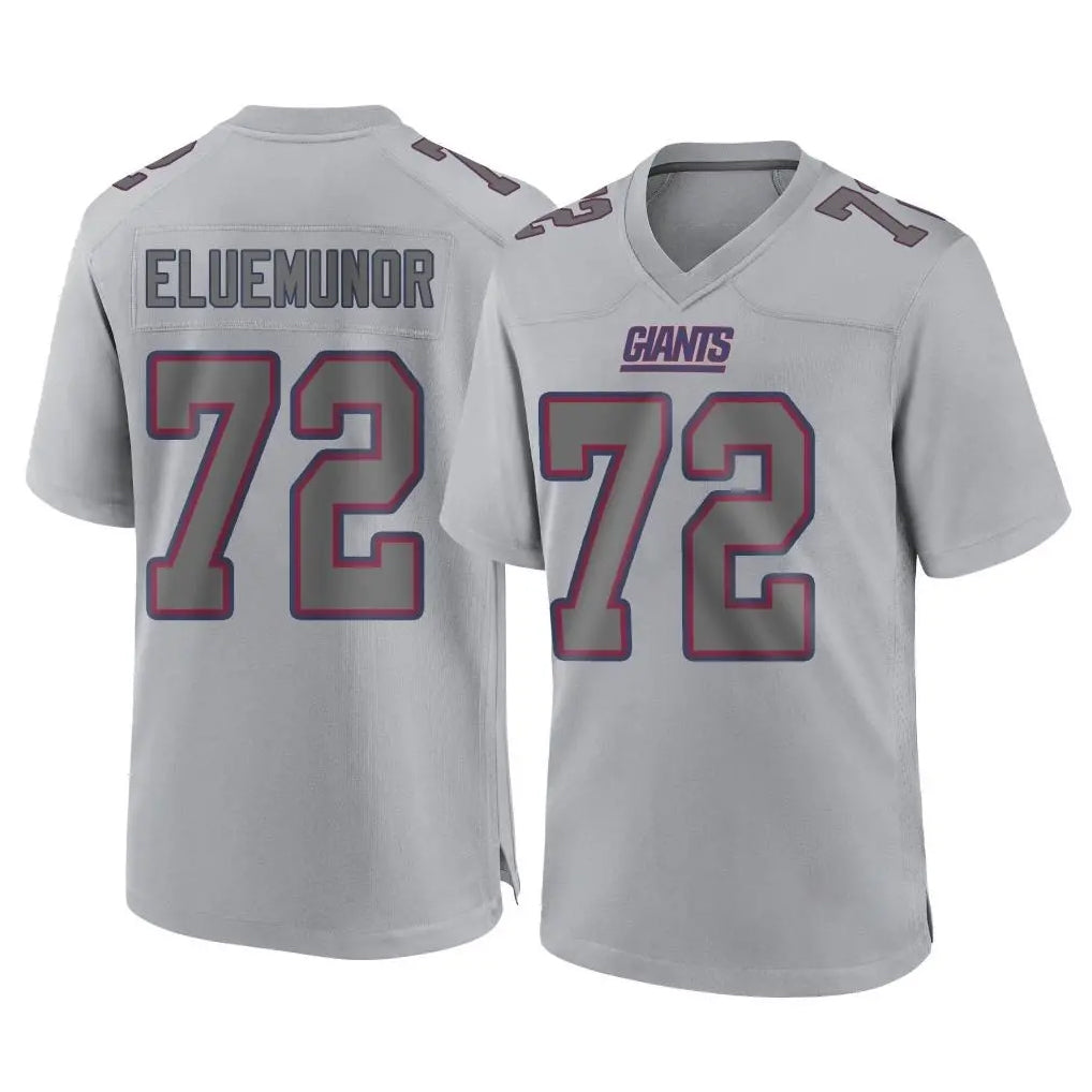 NY.Giants #72 Jermaine Eluemunor Player Gray Atmosphere Fashion Limited Game STECN Stitched Jerseys