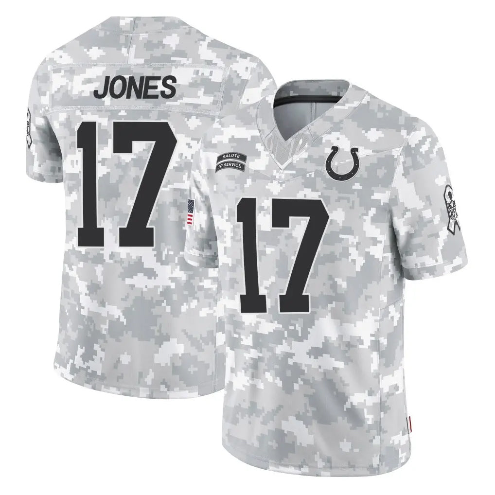IN.Colts #17 Daniel Jones Player Arctic Camo Salute To Service Limited Game STECN Stitched Jerseys