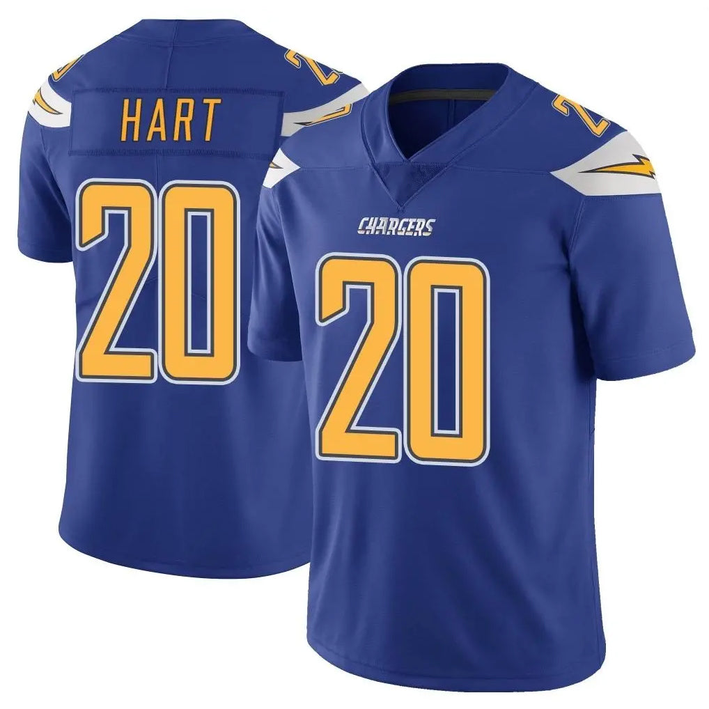 LA.Chargers #20 Cam Hart Player Royal Limited Color Rush Vapor Untouchable Home Game STECN Stitched Jerseys