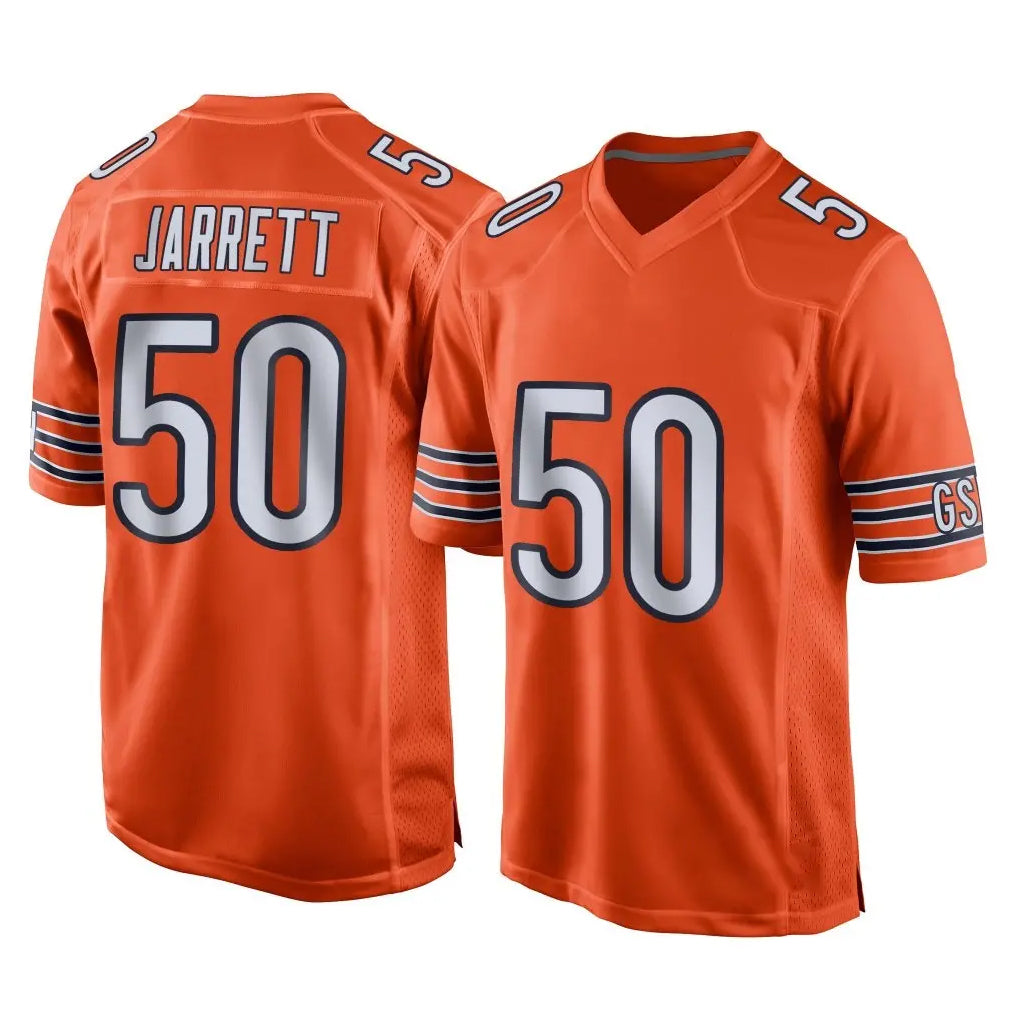 C.Bears #50 Grady Jarrett Player Orange Home Game STECN Stitched Jerseys