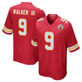 KC.Chiefs #9 Kenneth Walker III Player Red Home Game STECN Stitched Jerseys
