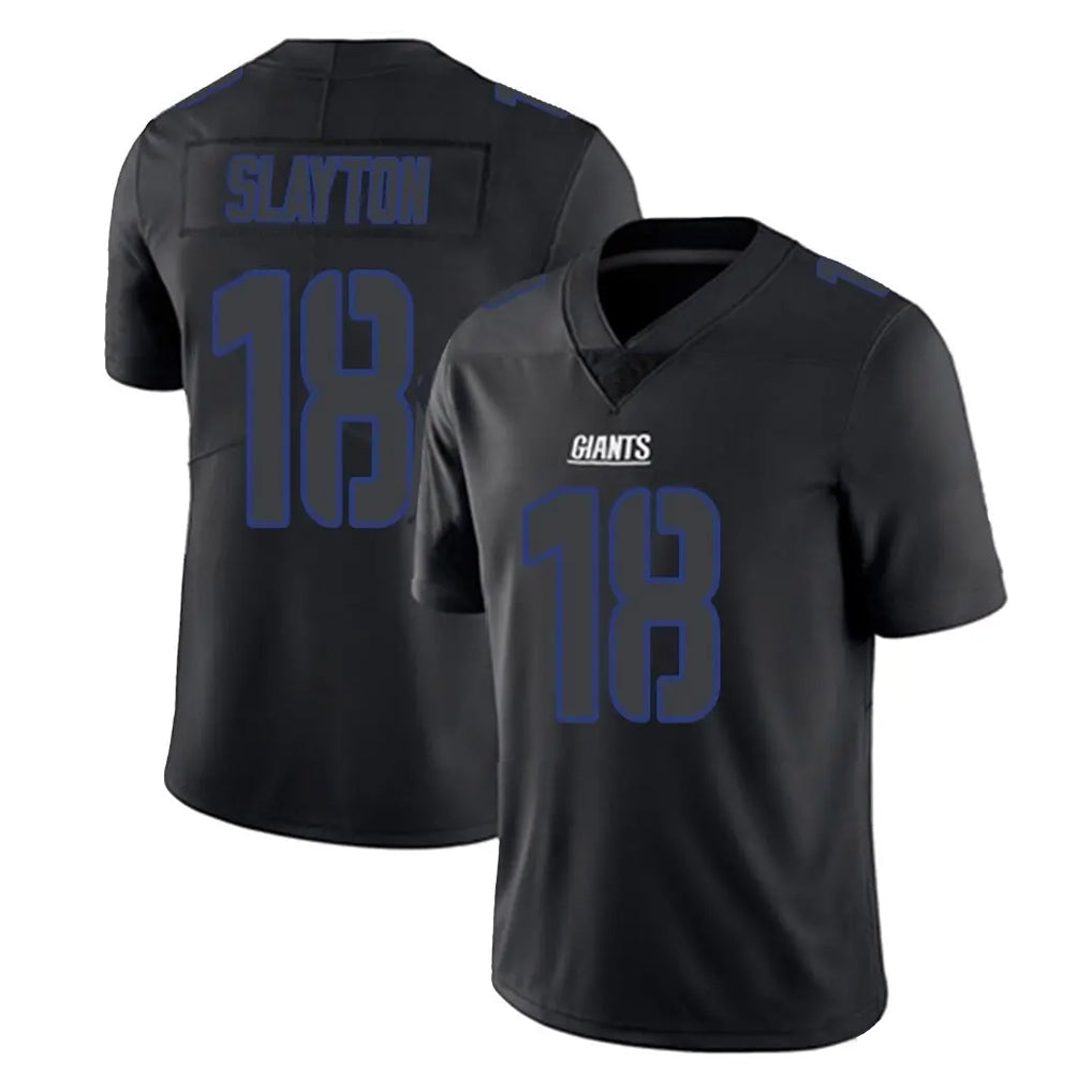 NY.Giants #18 Darius Slayton Player Black Impact Limited Home Game STECN Stitched Jerseys