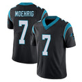 C.Panthers #7 Tre'von Moehrig Player Black Vapor Untouchable Limited Game STECN Stitched Jerseys