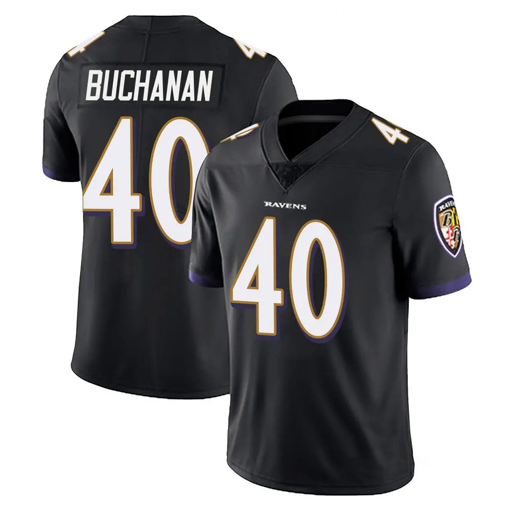 B.Ravens #40 Teddye Buchanan Player Black Vapor Untouchable Limited Home Game STECN Stitched Jerseys
